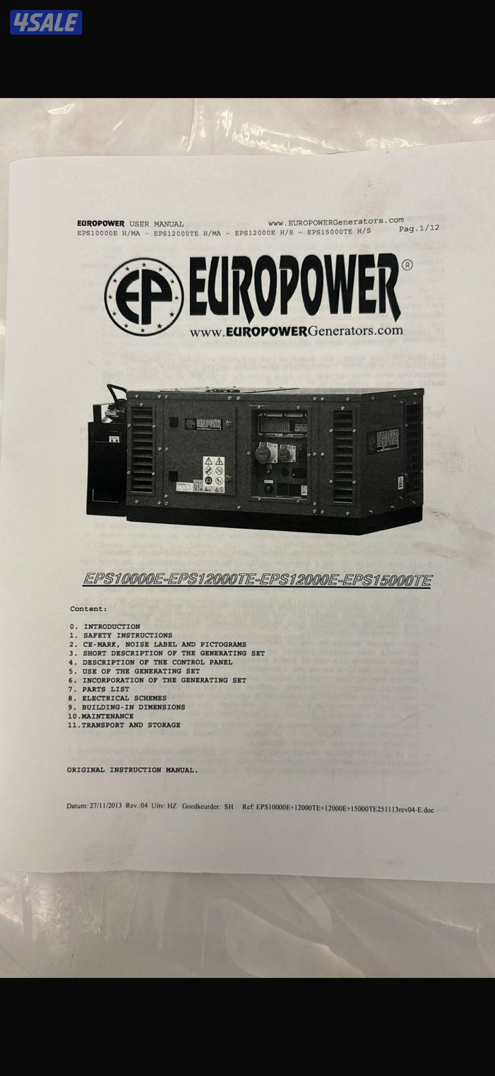 مكينة الكهربا وارد وكالة هوندا جديدة بسعر 1550 دينار0