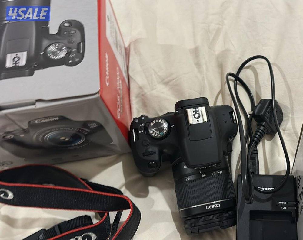 كاميرا كانون 2000d عدستين بكامل محتوياته3