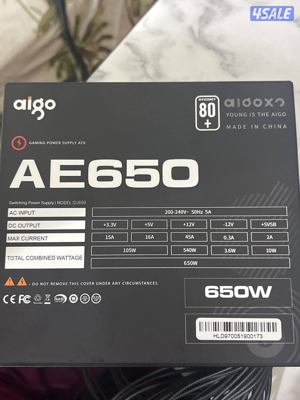 Aigo power supply AE650W atx supported2