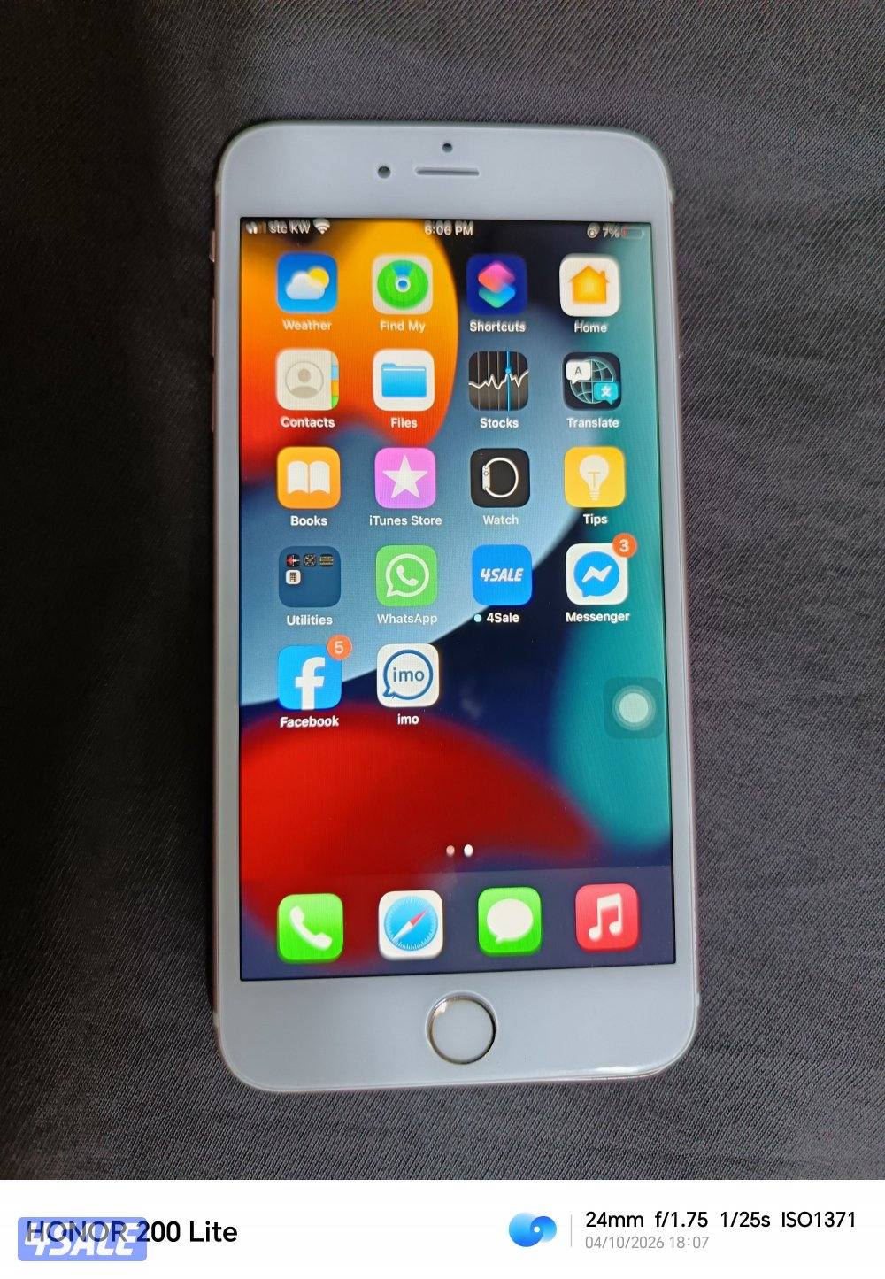iphone 6s puls 64 memory good condition6