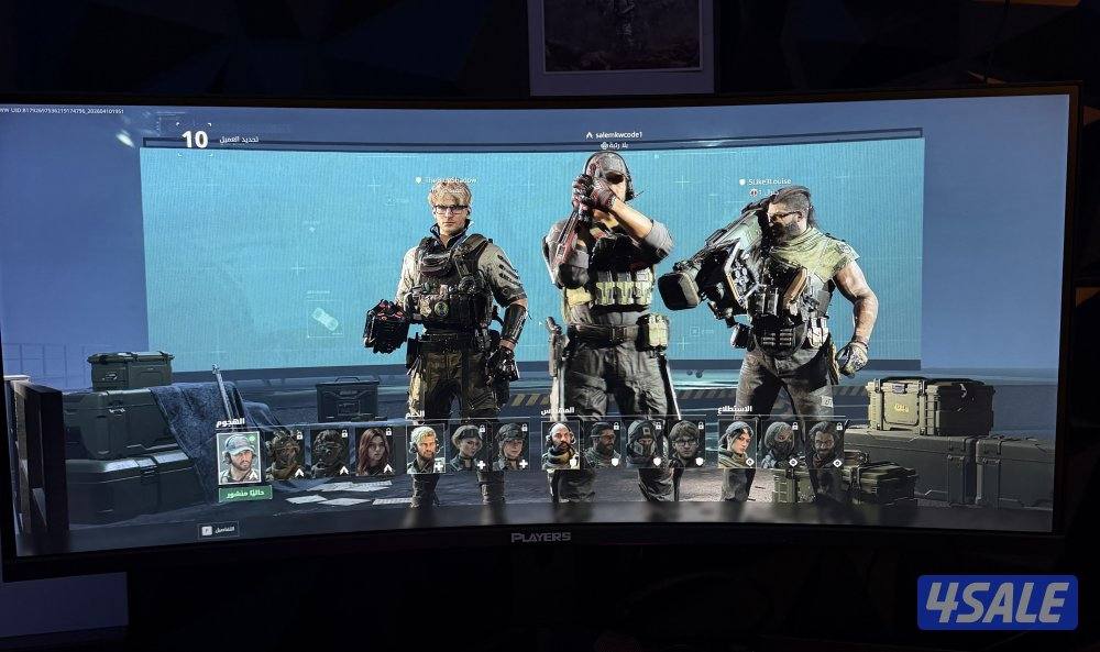 للبيع شاشة جيم ستعمل شهر0