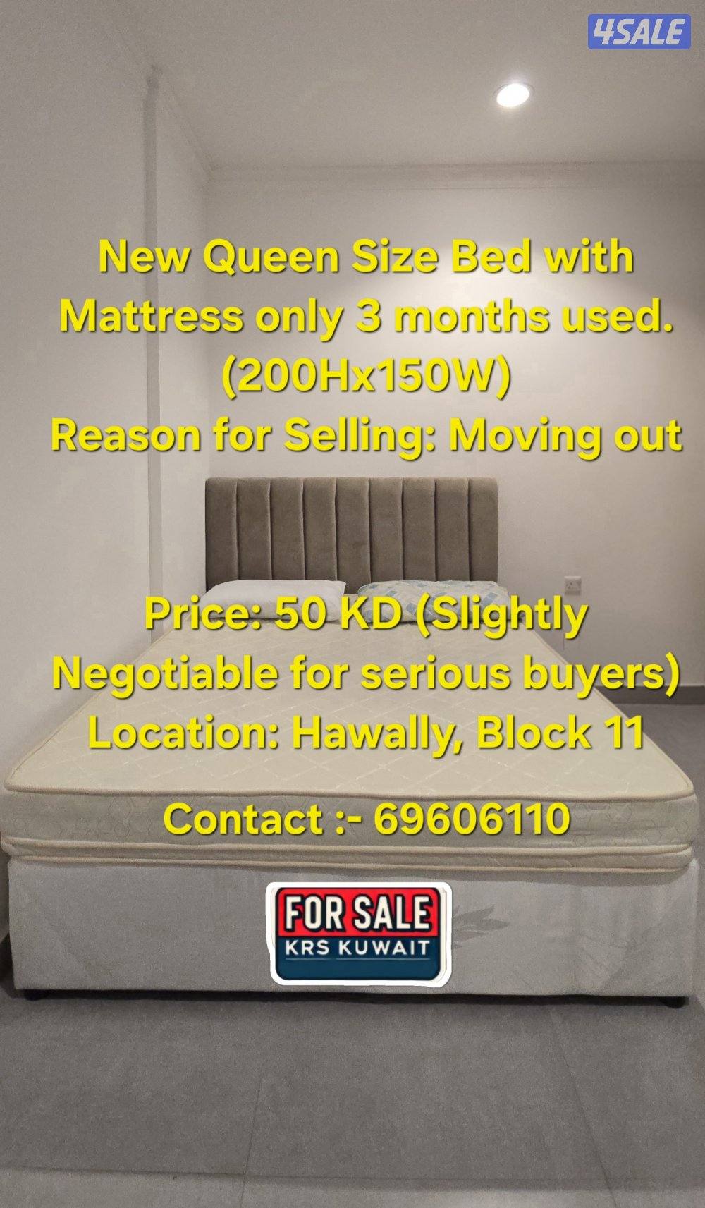 Queen size Bed + Medical Mattress (Only 3 Months Used)3