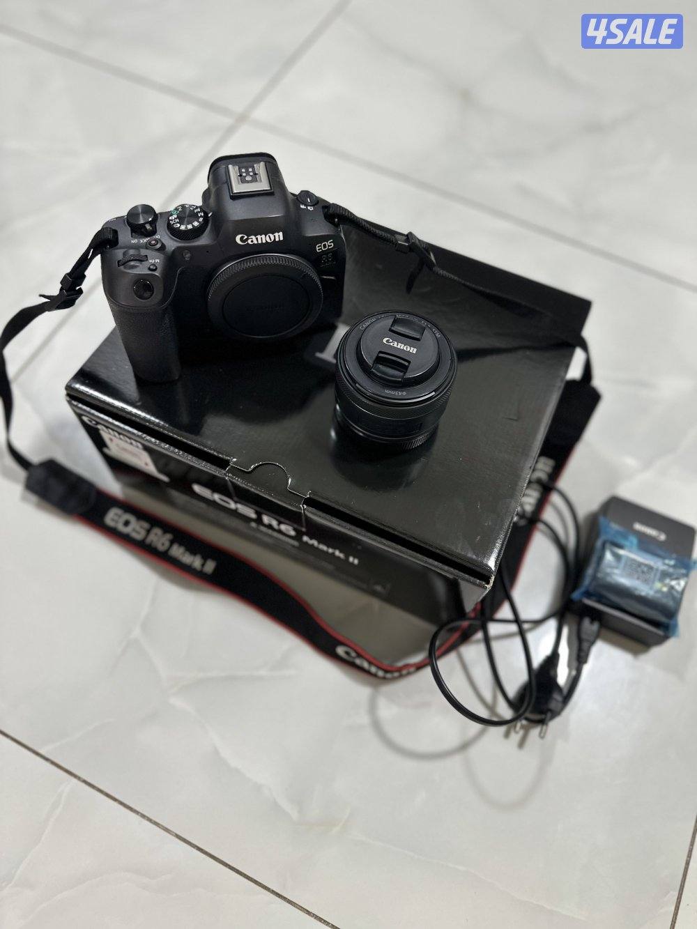 للبيع كاميرا كانون EOS R6 Markllمع عدسة كانون  RF 50mm f1.83