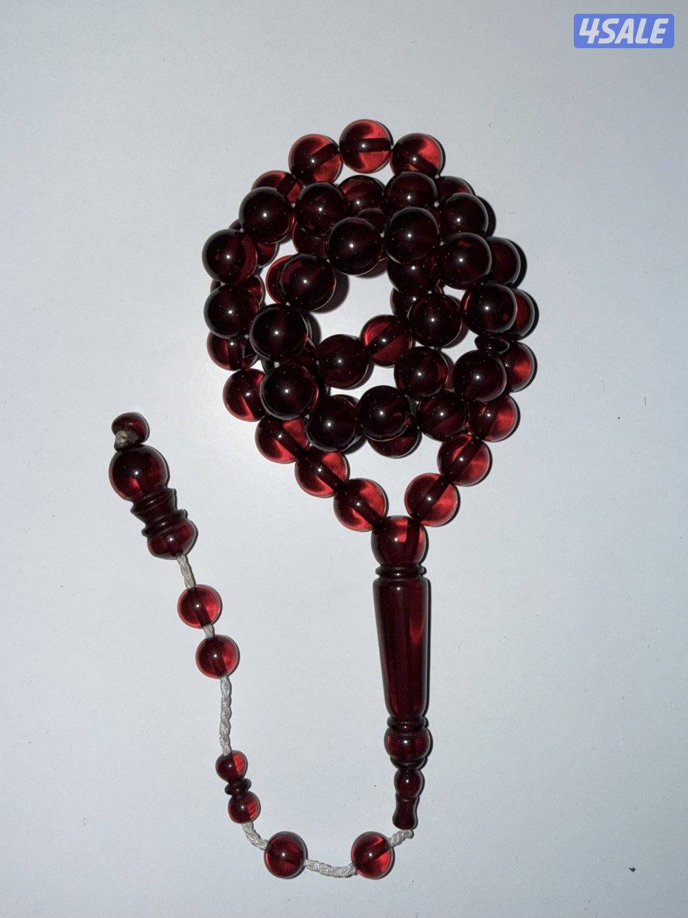 مسباح يوناني 36 حبه كركوشه - مسباح بكلايت تمليكه لون كرزي 55 خرزه1