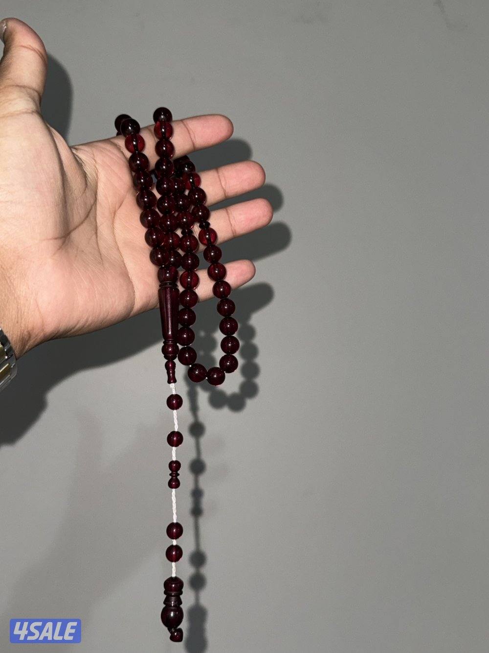 مسباح يوناني 36 حبه كركوشه - مسباح بكلايت تمليكه لون كرزي 55 خرزه3