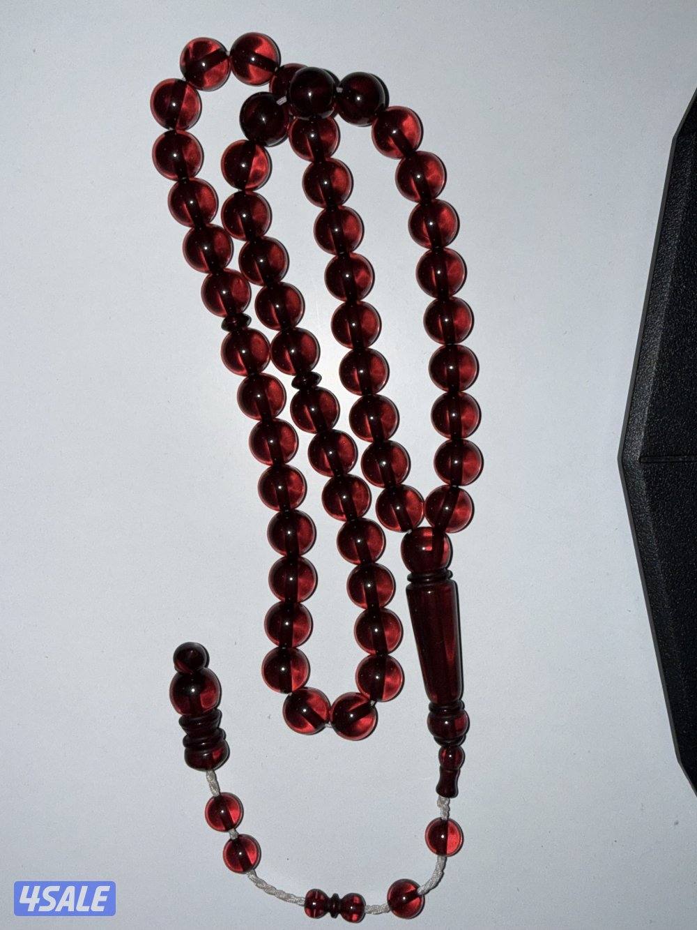 مسباح يوناني 36 حبه كركوشه - مسباح بكلايت تمليكه لون كرزي 55 خرزه5