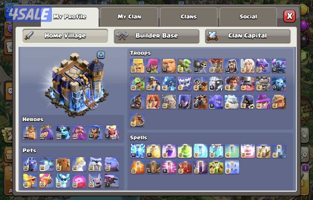 حساب كلاش اوف كلانس clash of clans للمعلومات واتساب10