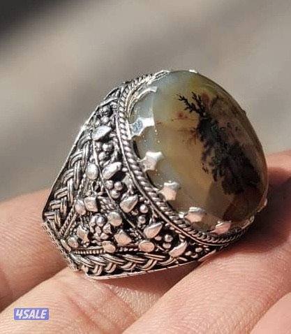 خاتم يماني اصفر مشجر مزعفر0