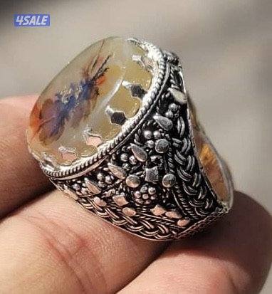 خاتم يماني اصفر مشجر مزعفر1