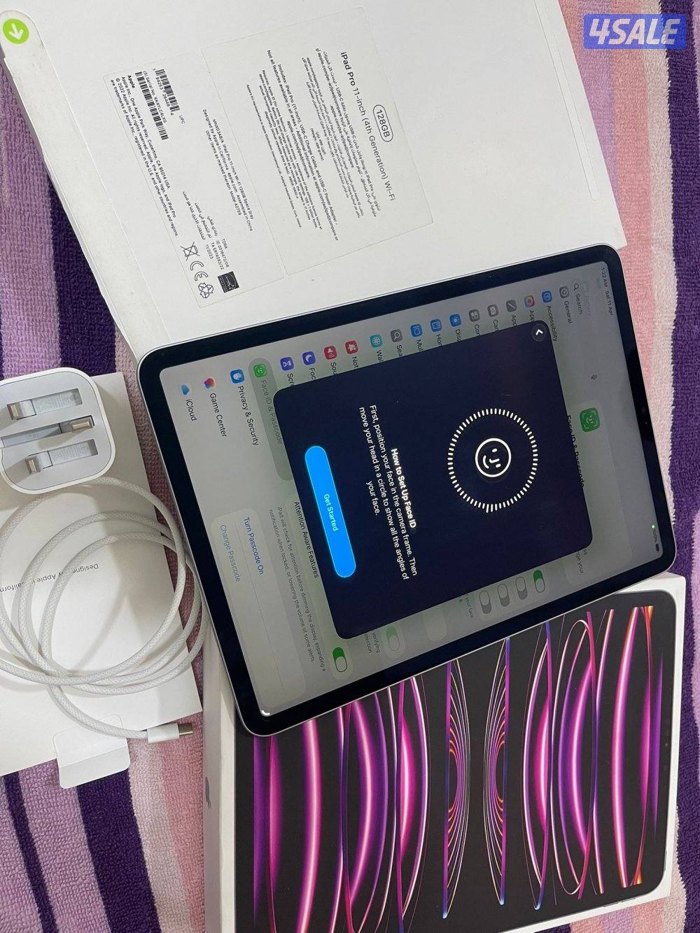 ايباد ابل برو 11 بوصة 128 قيقا m2 بطارية 90 نظيف حيل ما فيه زلوغ و10