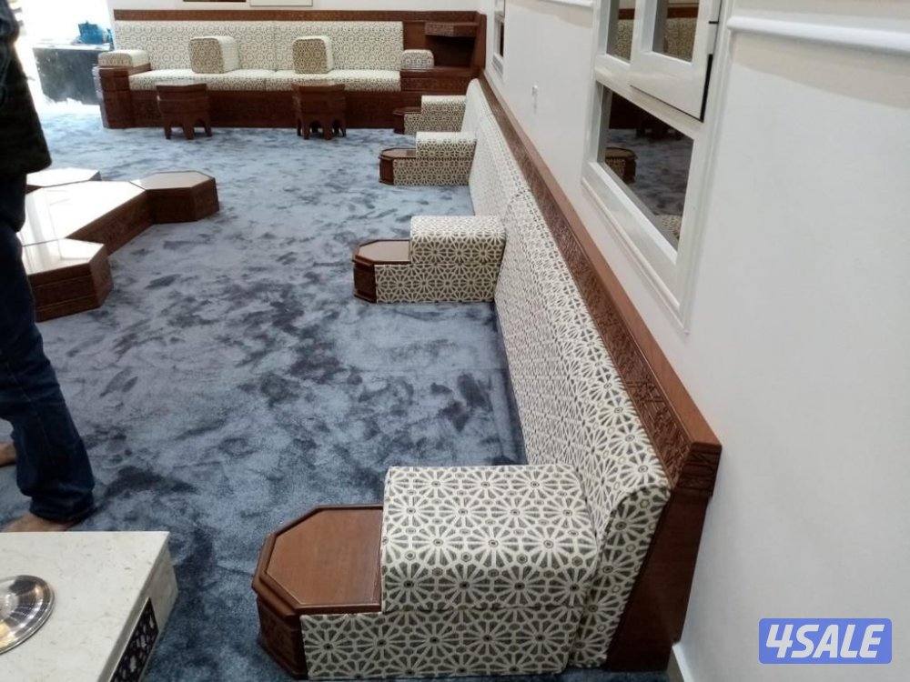 تركيب سجاد فندقي ومشجر وساده تركي قص بالمتر تفصال مساند ظهر15