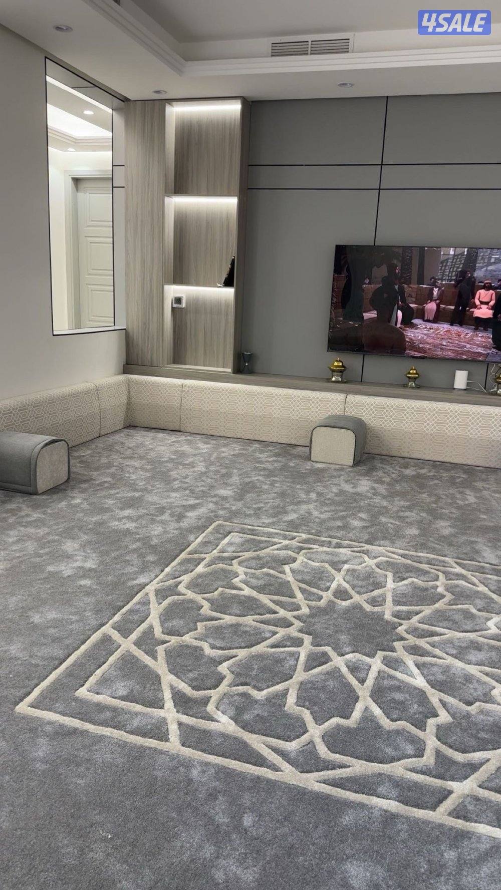 بيع سجاد سعودي تركي بسعر المخزن ساده مشجر فندقي تفصال مساند ظهر7