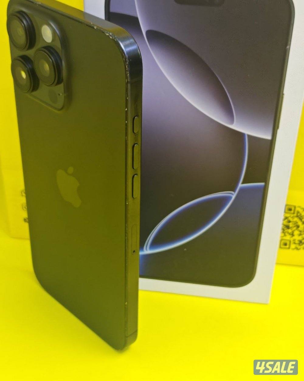 ايفون 16 برو ماكس 256 جيجا تيتانيوم أسود بطارية 90% iPhone 16 Pro Max4
