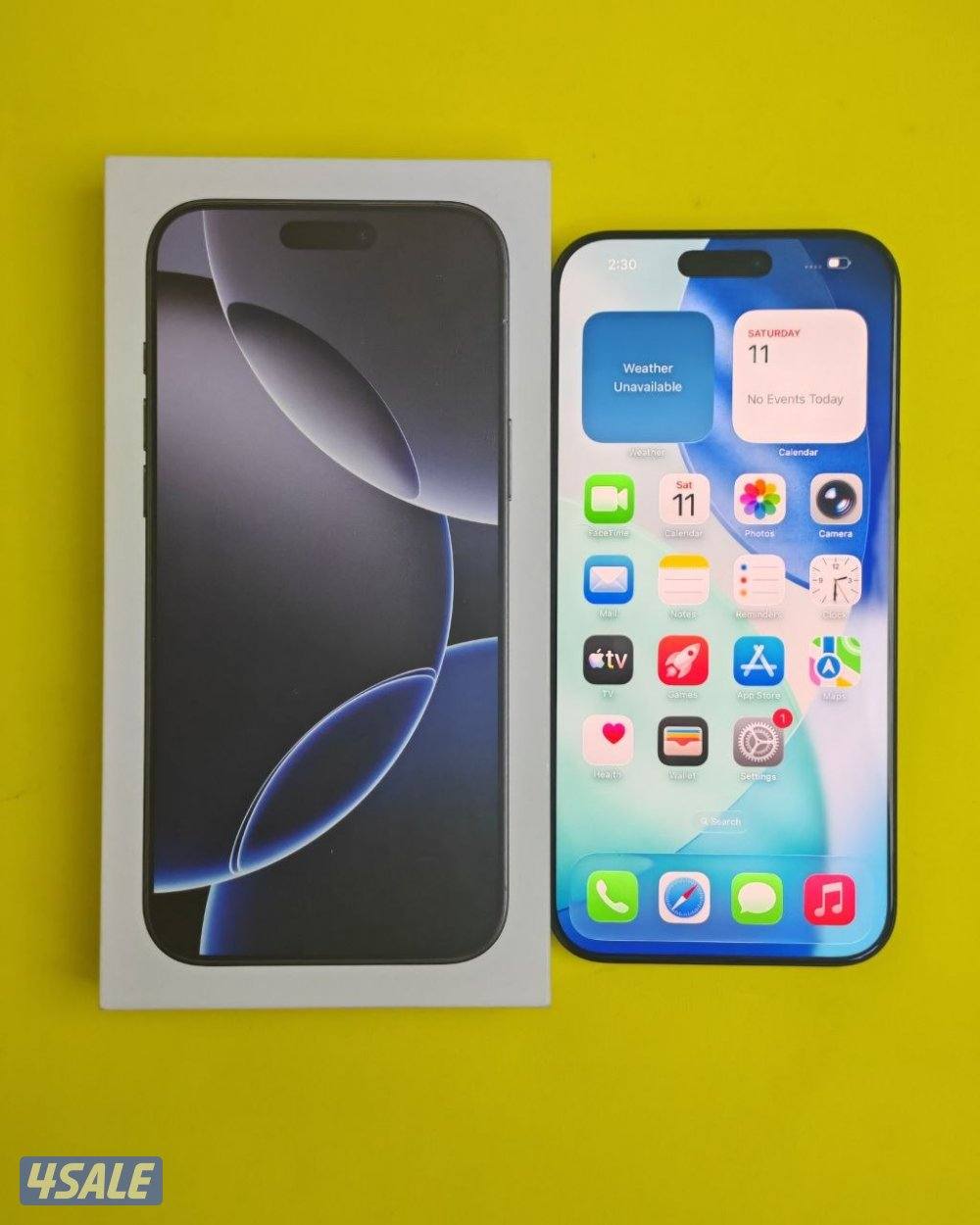 ايفون 16 برو ماكس 256 جيجا تيتانيوم أسود بطارية 90% iPhone 16 Pro Max8