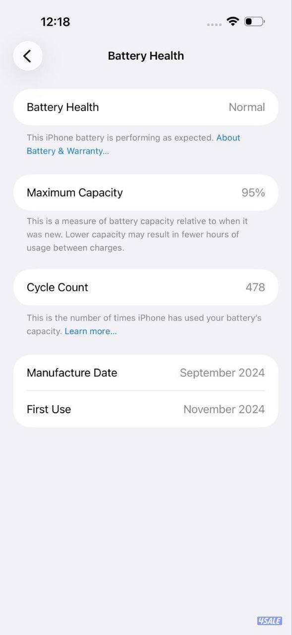 ايفون 16 برو ماكس 512 GB تيتانيوم صحراوي بطارية 95% iPhone 16 Pro Max11
