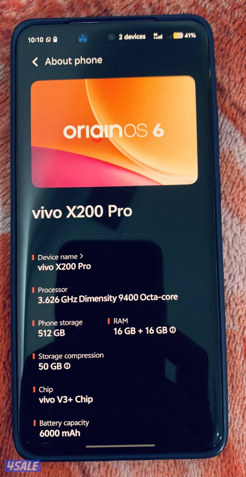 vivo x200 pro Global 512GB in excellent condition Box and all original5