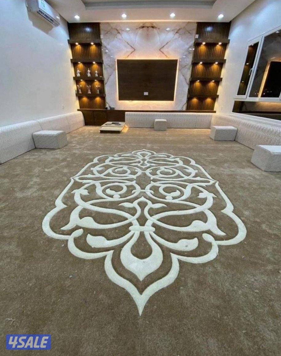 تركيب موكيت فندقي مشجر ساده تفصال مساند ظهر تركيب ارضيات بلاستك6