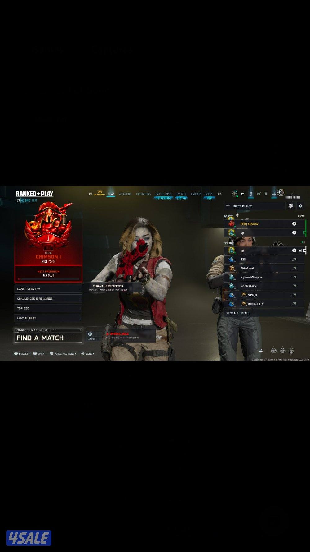 حساب بلاك اوبس 7 للبيع0