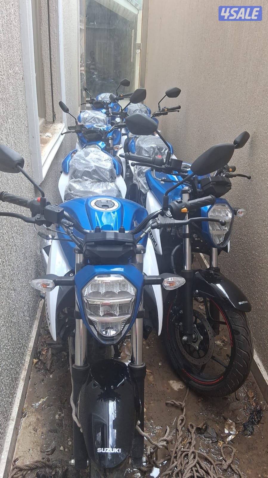 ٥ سياكل سوزكي gixxer 150 موديل 2025 ازرق وكاله بسعر الجمله1