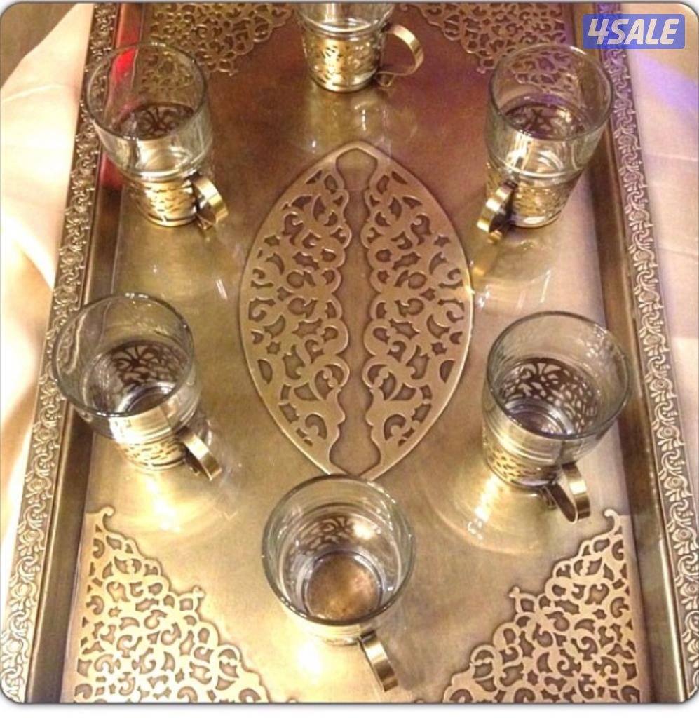 صواني نحاس وخشب مميزه للبيع جديده4