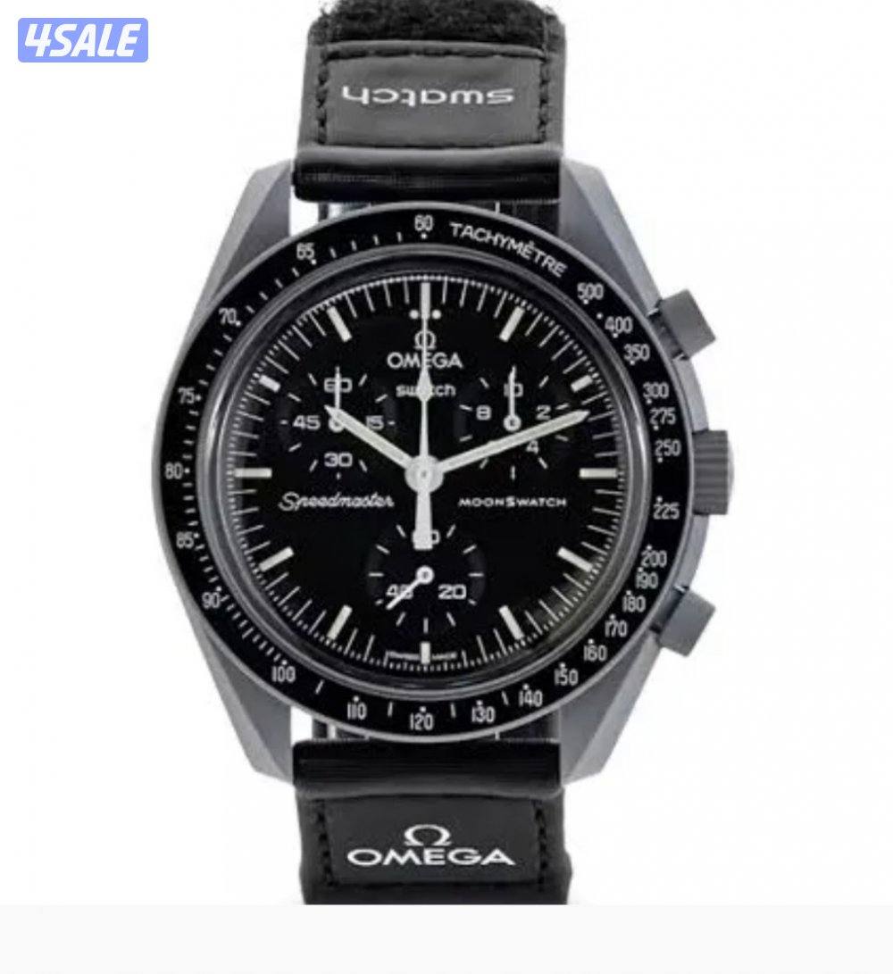 للبيع ساعة اوميقا سواتش اللون الاسود مع كرتونها درجه اولى0