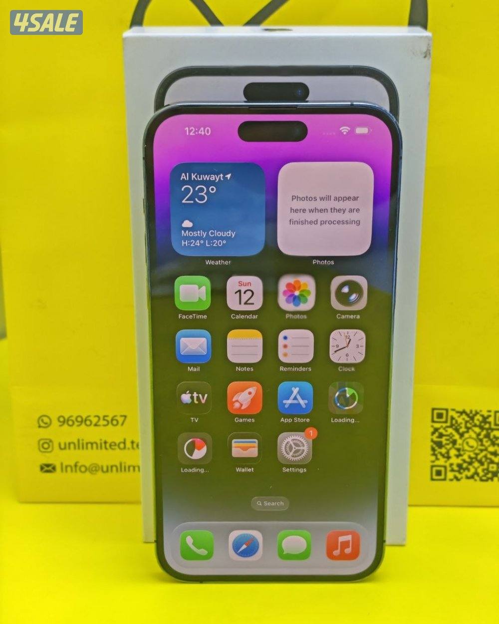 ايفون 14 برو ماكس 256 جيجا بنفسجي بطارية 79% مستعمل كالجديد4