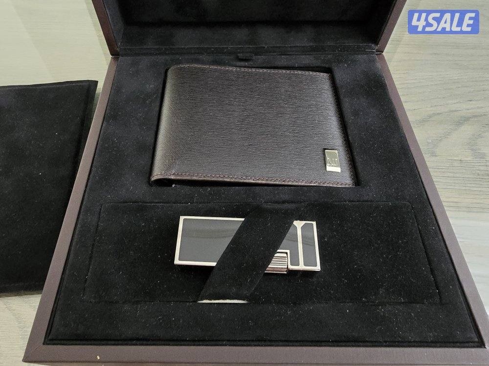 Dunhill wallet + lighter + Mont Blanc pen, سيت محفظة + ولاعة + قلم0