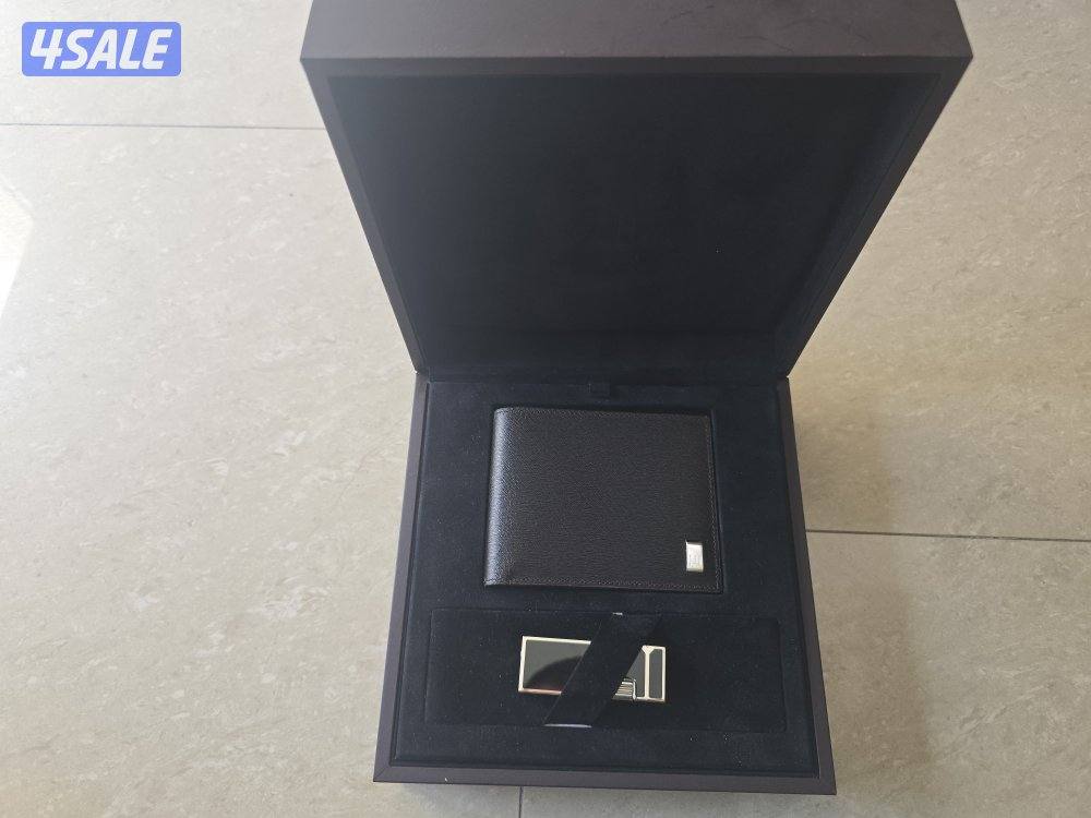 Dunhill wallet + lighter + Mont Blanc pen, سيت محفظة + ولاعة + قلم7