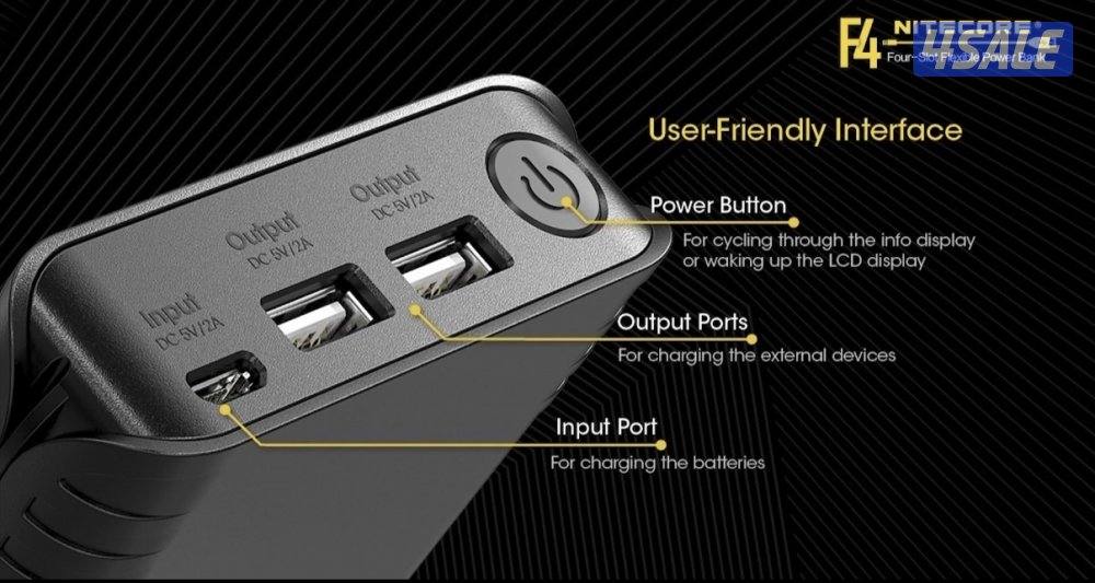 NITECORE F4 power bank flexible battery charger & Power bank3
