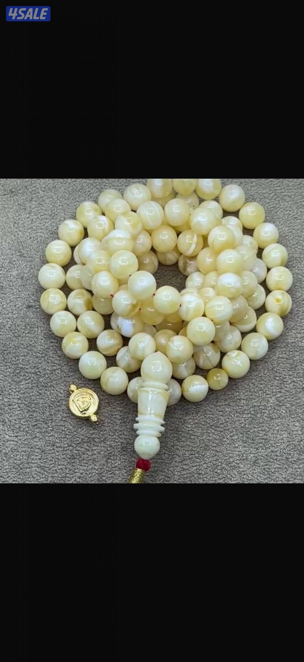 مسباح معرق لوقو الدليمي ذهبي 112 خرزه 35 غرام 8-8.50