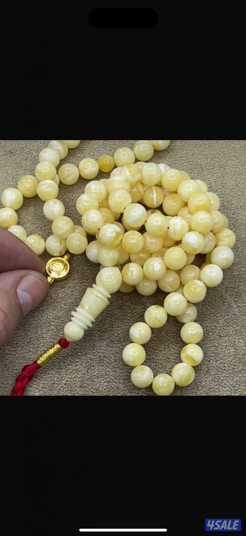 مسباح معرق لوقو الدليمي ذهبي 112 خرزه 35 غرام 8-8.51