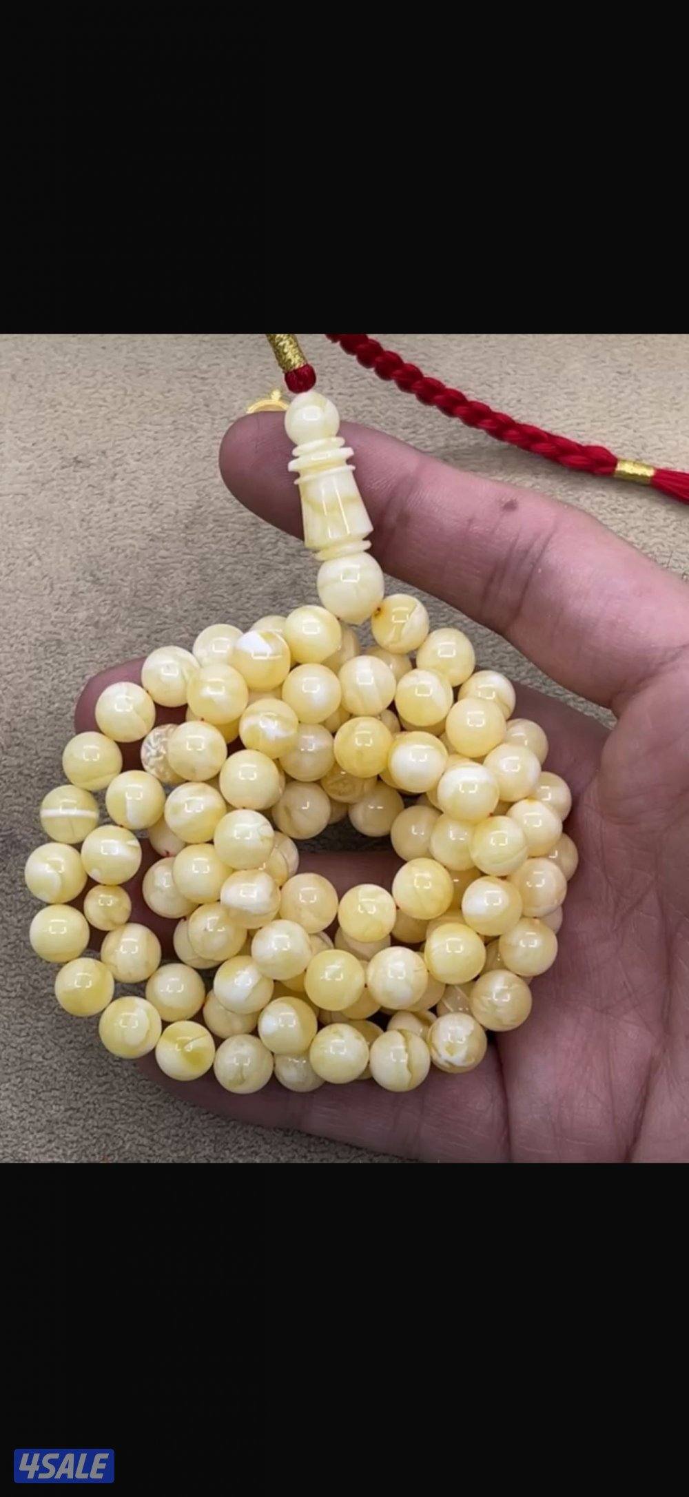 مسباح معرق لوقو الدليمي ذهبي 112 خرزه 35 غرام 8-8.52