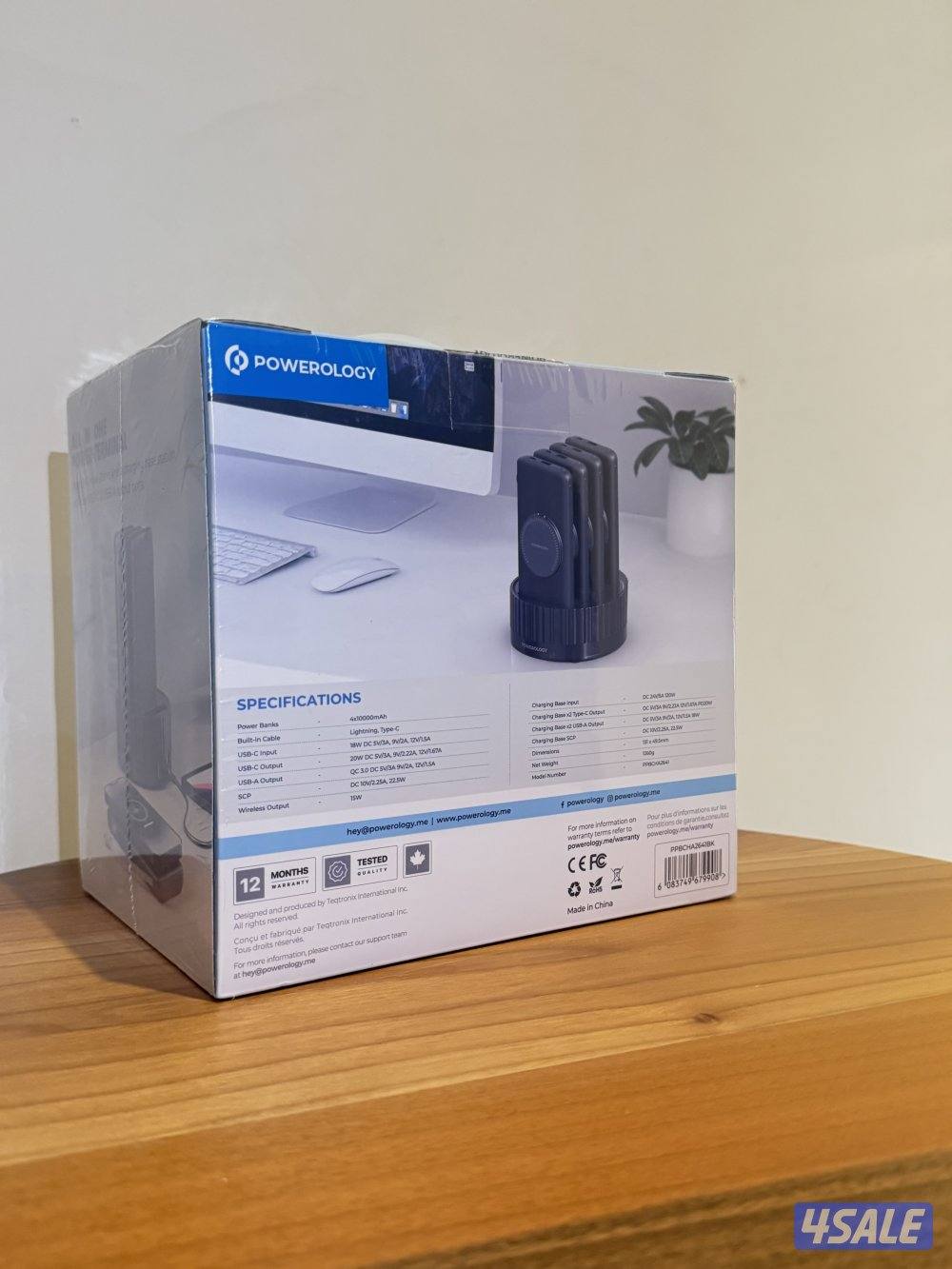 Powerology 4 in 1 Power Station 10000mAh PD 100W QC Wireless Power3