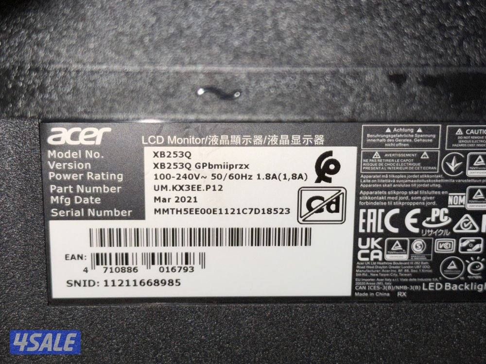 شاشه قيم acer/predator2