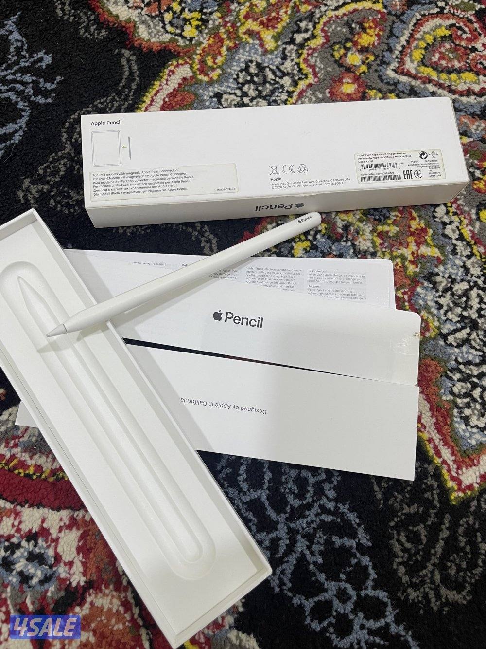 قلم ابل الاصلي الجيل الثاني شغال تمام ما فيه شي مع الكرتون واير لس شحن1