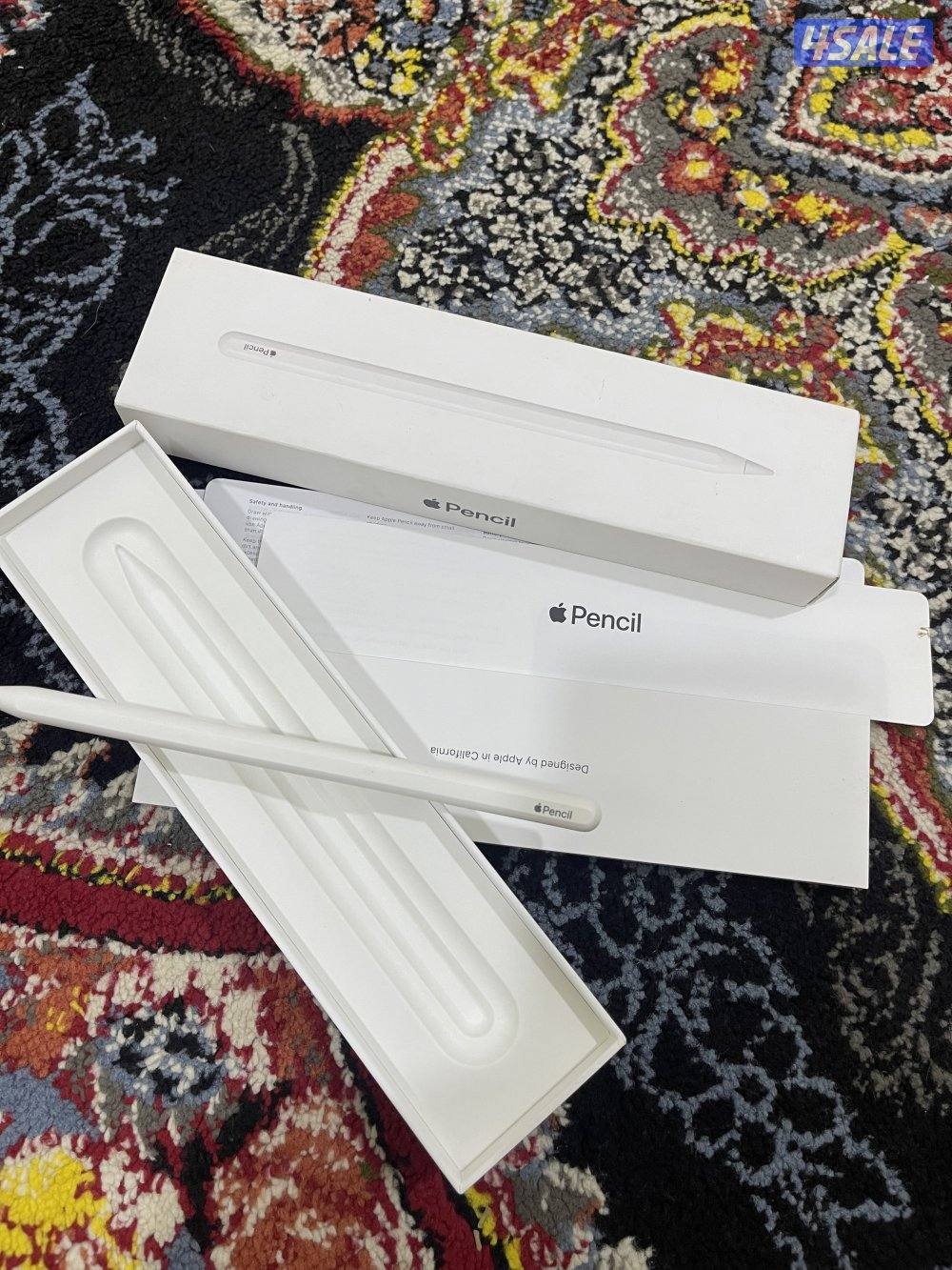 قلم ابل الاصلي الجيل الثاني شغال تمام ما فيه شي مع الكرتون واير لس شحن3