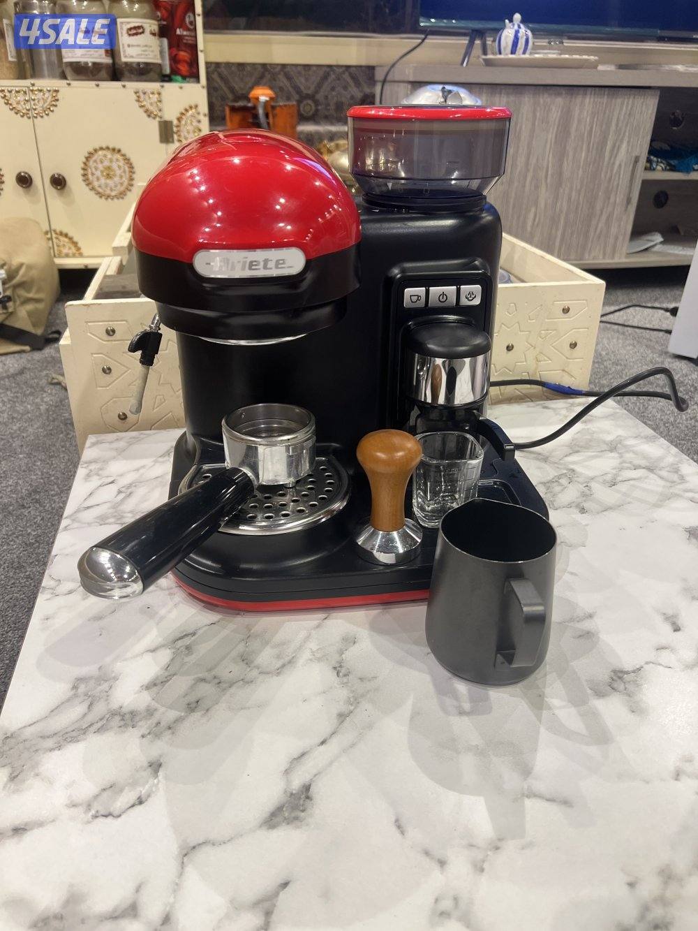 مكينة قهوه  ariete متكامله اسبرسو مع مطحنه وكامل عدتها0