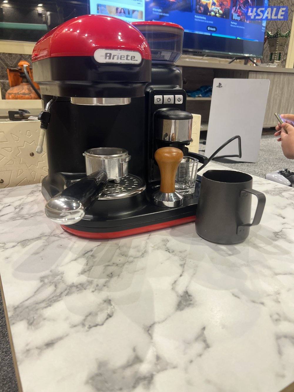 مكينة قهوه  ariete متكامله اسبرسو مع مطحنه وكامل عدتها1