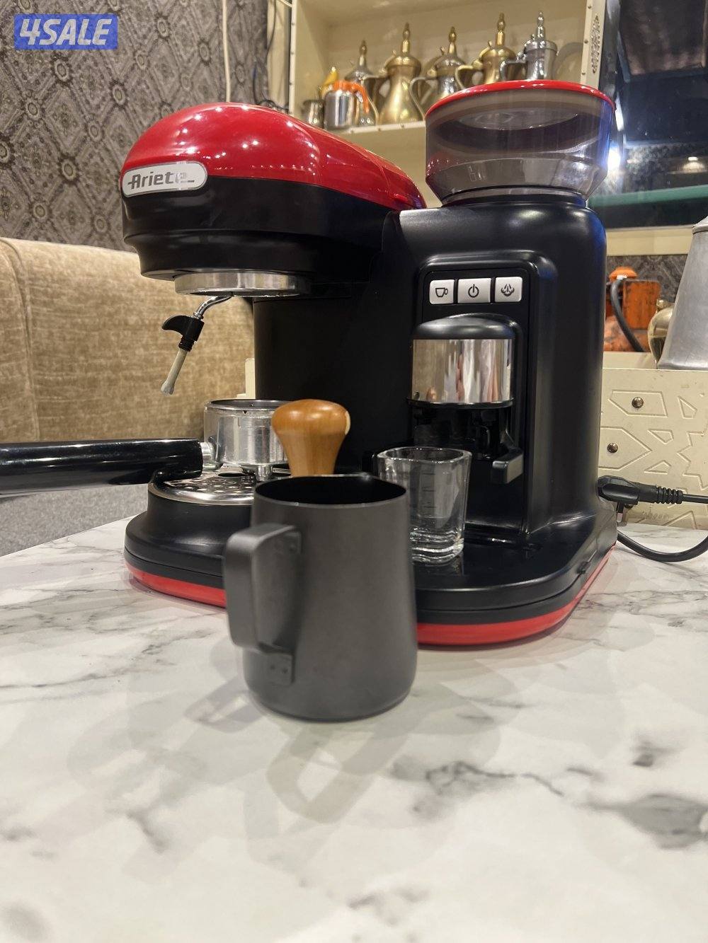 مكينة قهوه  ariete متكامله اسبرسو مع مطحنه وكامل عدتها2