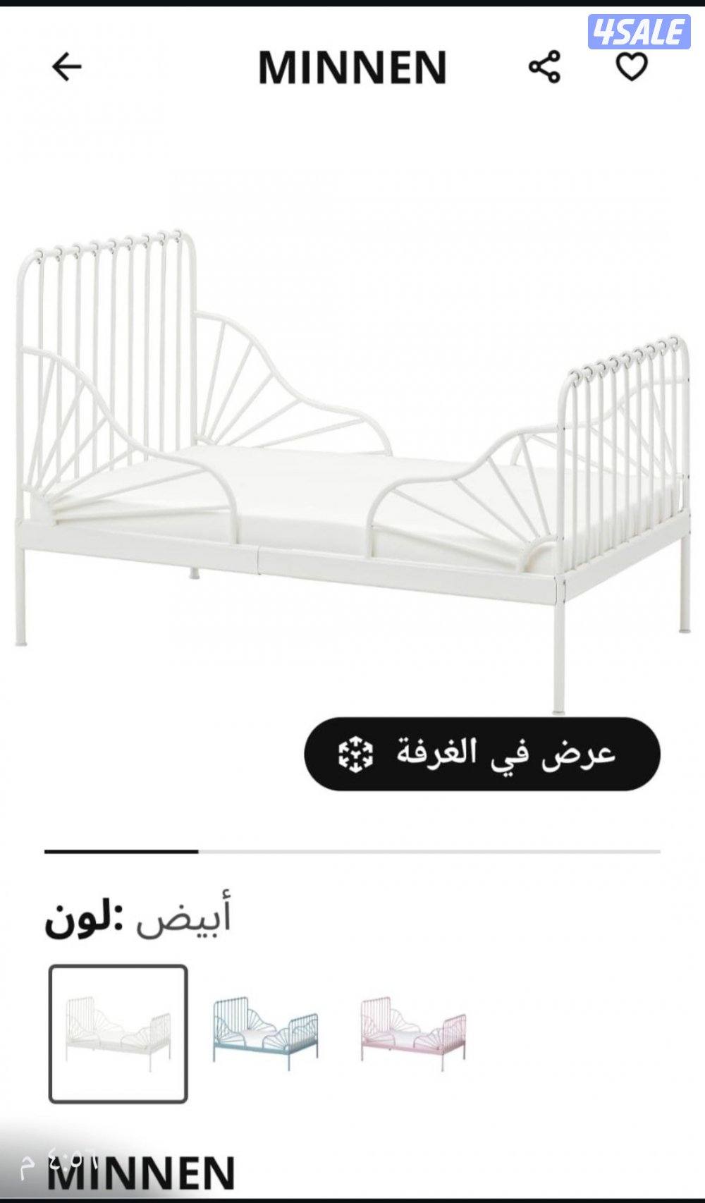 سرير من اكيا مع ماترس  ومراه حائط كبيره من هوم سنتر2