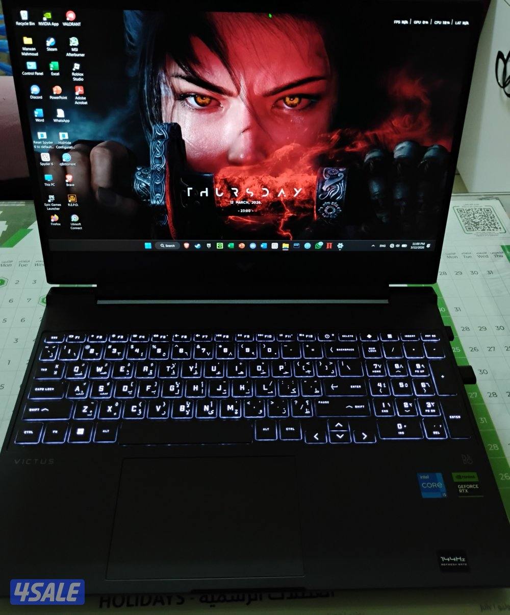 HP Victus Gaming Laptop – i5 12th Gen / 16GB RAM / RTX 3050 / 144Hz0