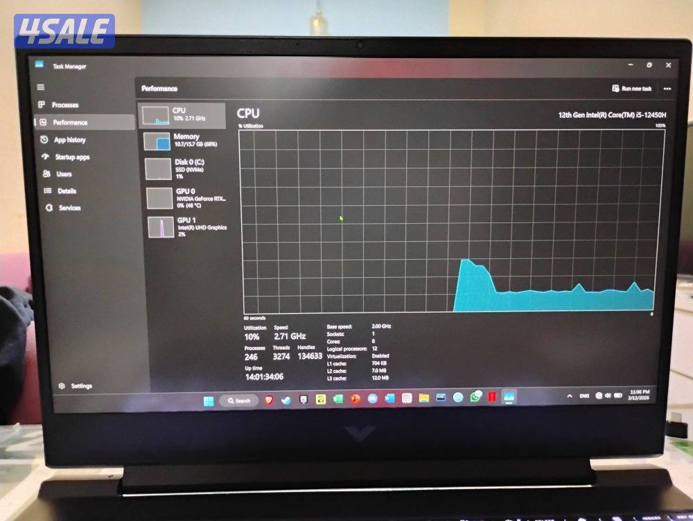 HP Victus Gaming Laptop – i5 12th Gen / 16GB RAM / RTX 3050 / 144Hz6