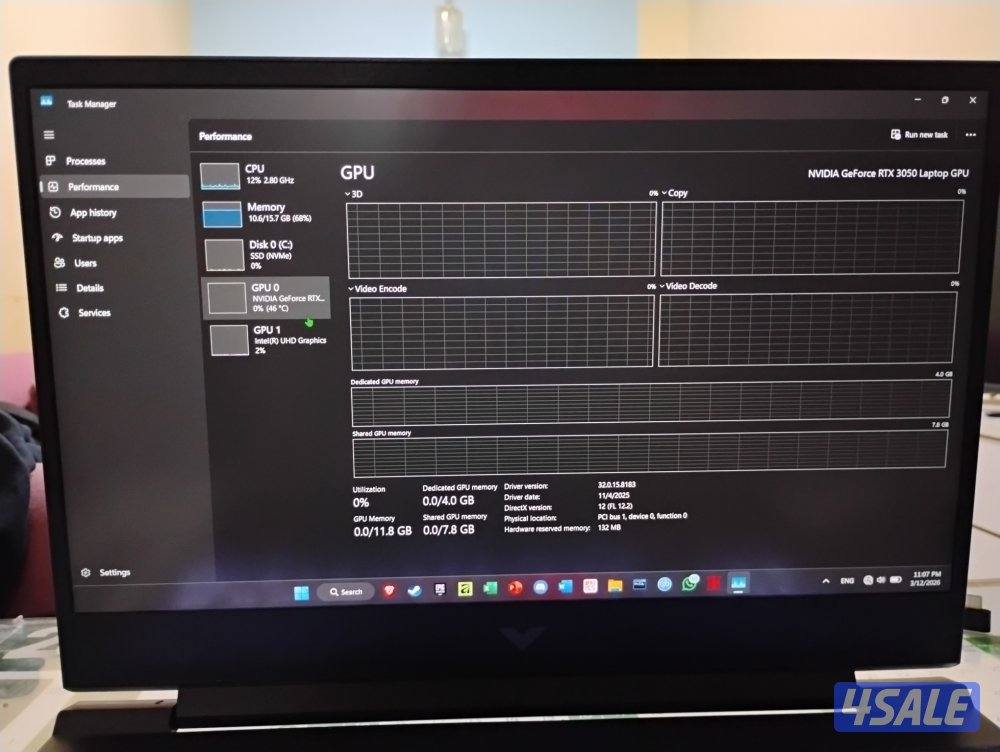 HP Victus Gaming Laptop – i5 12th Gen / 16GB RAM / RTX 3050 / 144Hz9