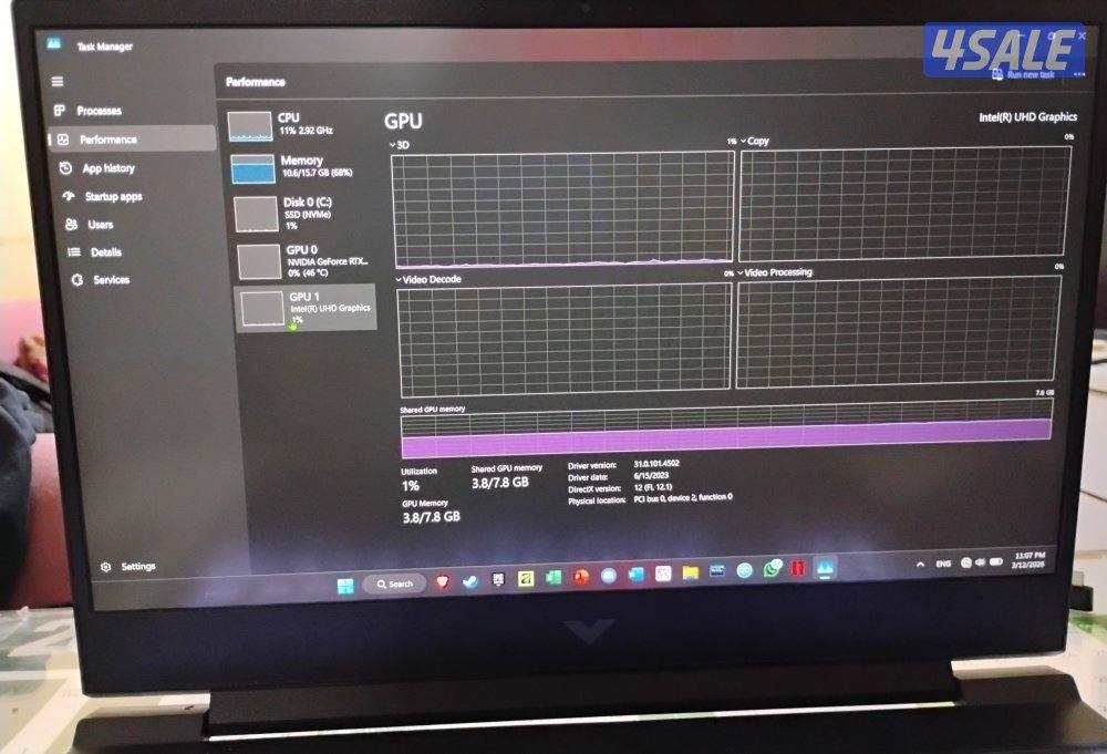HP Victus Gaming Laptop – i5 12th Gen / 16GB RAM / RTX 3050 / 144Hz12
