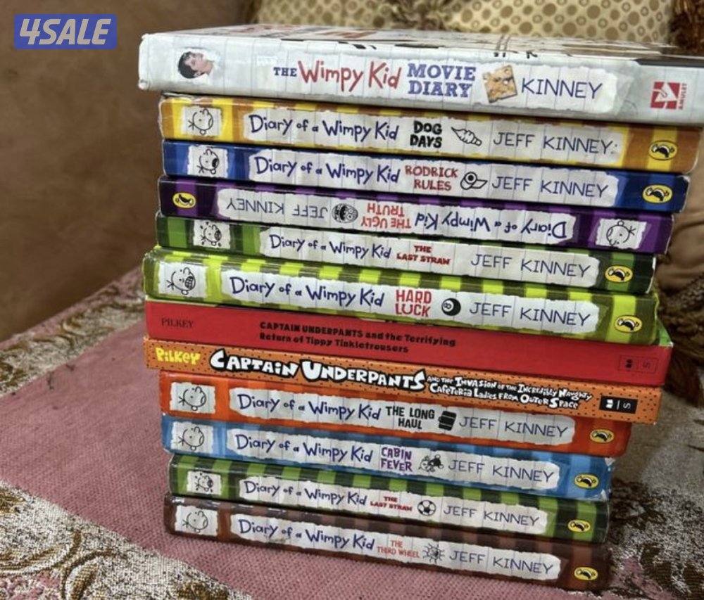 Diary of a wimpy kid and captain underpants books for sale0