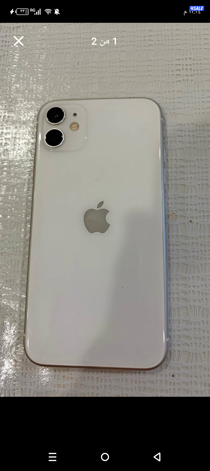 ايفون 11 لون ابيض مافي خدش او حكة مو مفتوح0