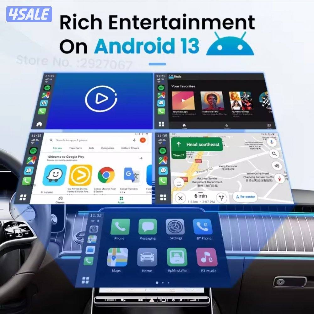 جهاز  الاندرويد لشاشة السياره بنظام الكاربلي لتشغيل اليوتيوب5