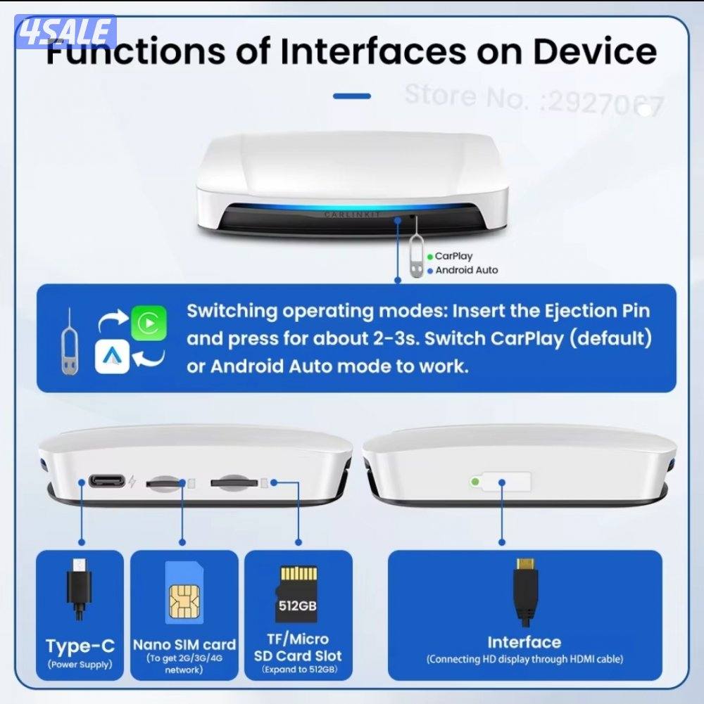 جهاز  الاندرويد لشاشة السياره بنظام الكاربلي لتشغيل اليوتيوب8