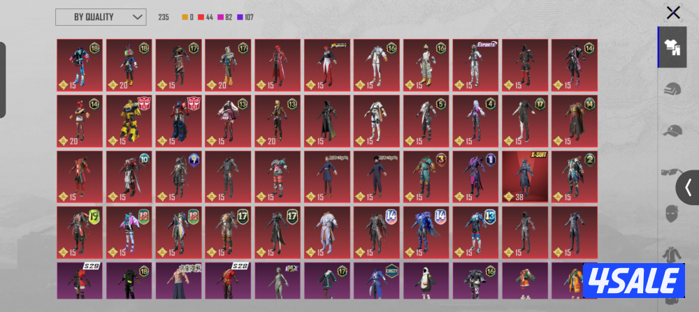 pubg mobile account for sale collection level 570