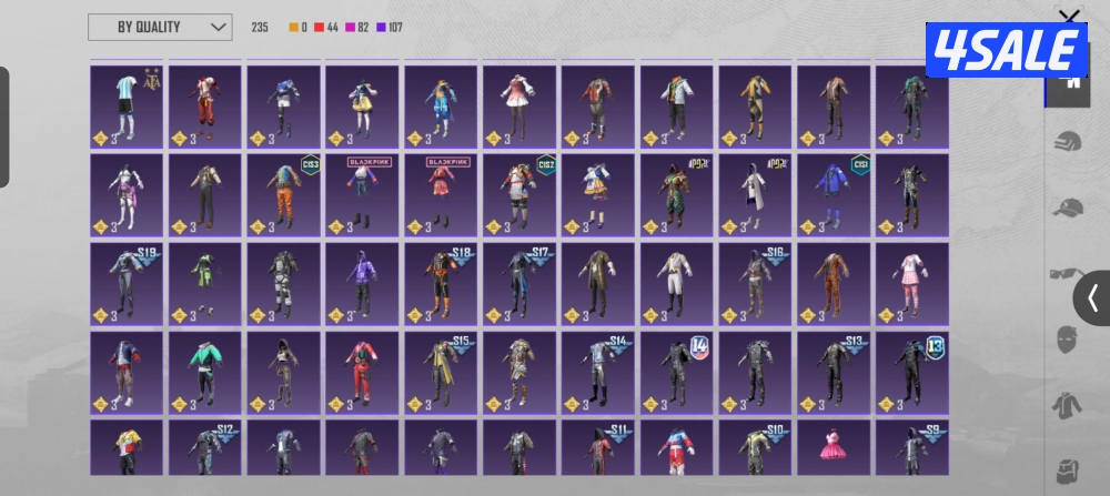 pubg mobile account for sale collection level 571